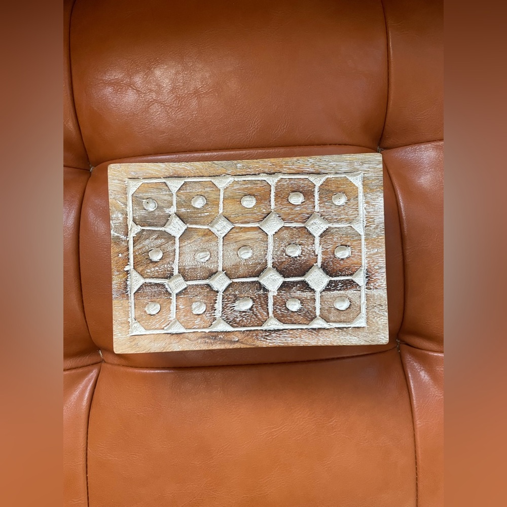 Rustic Engraved Wooden Box - Picture 5 of 13